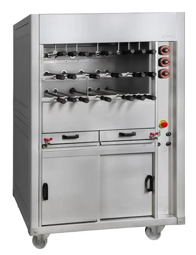 Promotion Saisonnière Grill professionnel à gaz triple pour Rodizio 23 broches GRELHACO - RBG