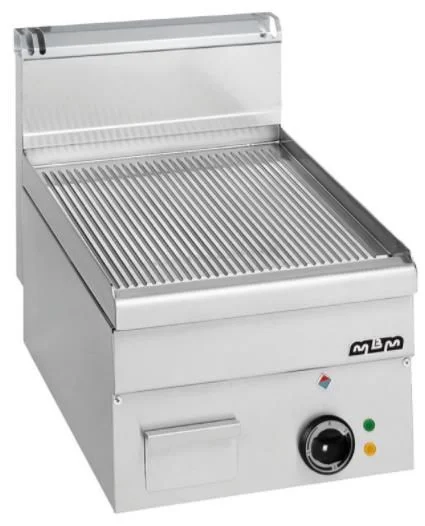 Jusqu’à Épuisement Des Stocks Plancha professionnelle électrique rainurée 1 zone MBM profondeur 600mm
