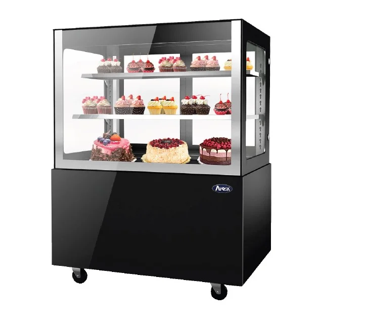 Expédié Aujourd’hui Vitrine droite de présentation pour pâtisserie 230L ATOSA