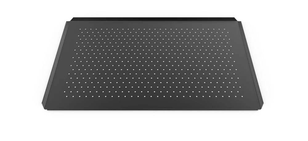 Expédition Rapide Plaque en aluminium antiadhérente micro-perforée GN 1/1, GN 2/1 FORO.BLACK UNOX