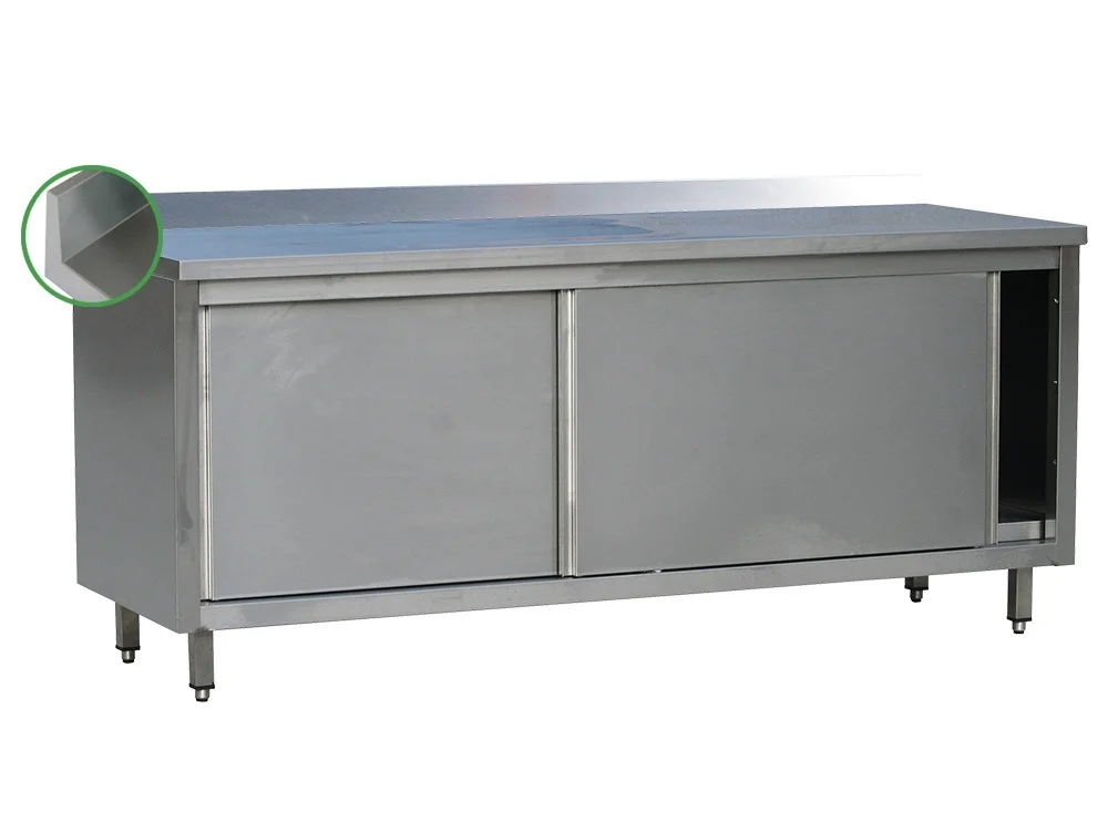Meuble inox portes coulissantes 2400x600mm BERTRAND - TF/246 Meilleur Prix