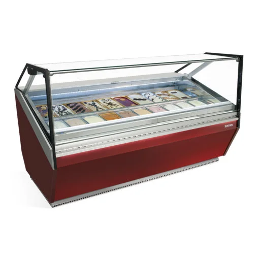 Vitrine réfrigérée à crème glacée 14 à 20 bacs série corail INFRICO Prix Choc