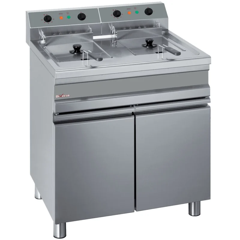 Friteuse professionnelle électrique 2x14 litres sur socle Diverso by DIAMOND Livraison Express