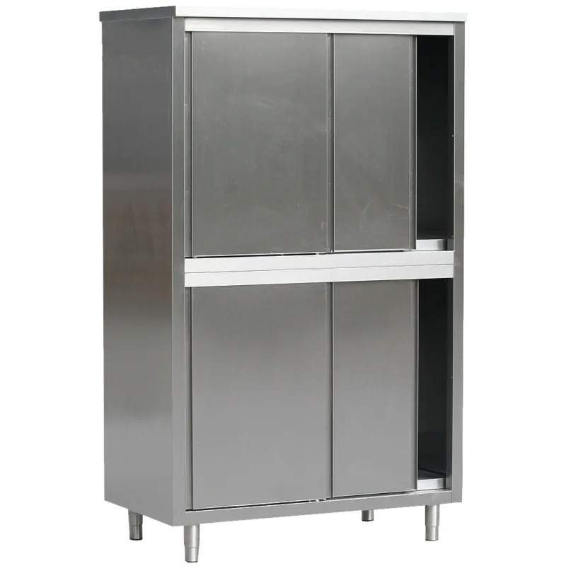 Armoire haute inox portes coulissantes - Longueur 2000mm DIAMOND - AR207V1/B Meilleure Vente