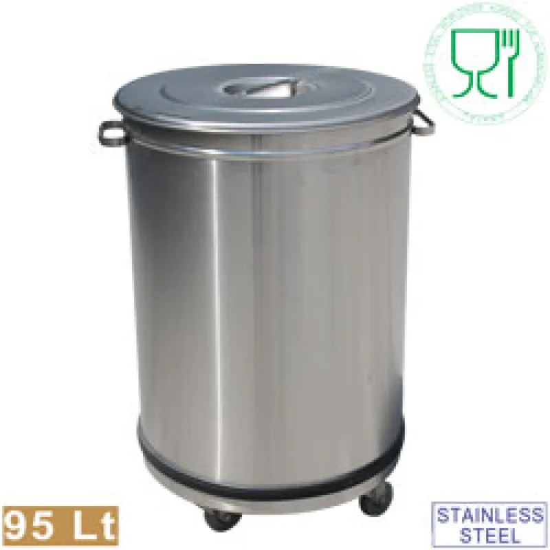 Achat Immédiat Poubelle avec couvercle sur roues 95 litres DIAMOND - PCR/105B