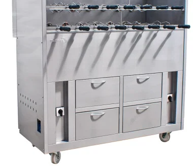 Grill professionnel au Charbon de Bois pour Rodizio 11 broches GRELHACO - RBCV Commander Maintenant