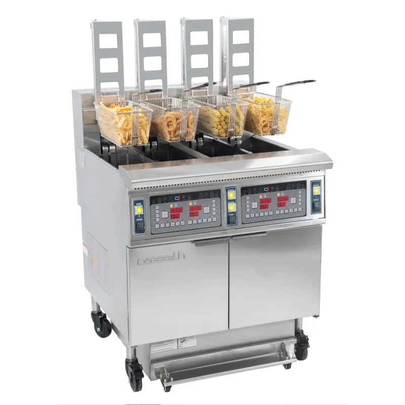 Top Vente Friteuse professionnelle électrique haut-rendement 4 x 12 Litres avec relevage automatique CASSELIN