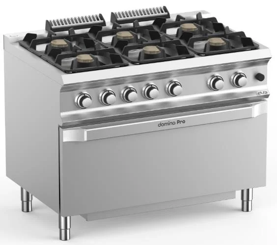 Fourneau 6 feux vifs sur grand four gaz MBM - DOMINA PRO 700 Certifié