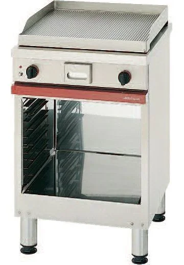 Plancha professionnelle gaz en acier rainurée 600 AMBASSADE Offre Spéciale
