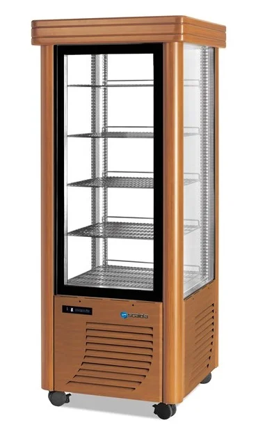 Vitrine réfrigérée 4 faces vitrées positive ventilée spécial chocolat SCAIOLA - PRAL 400F BAROCCO Prix Réduit