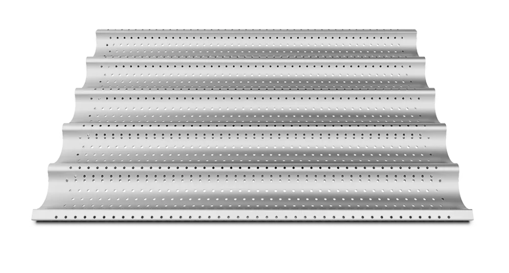 Prix Bas Plaque à pâtisserie en aluminium micro-perforée - 5 canaux 600x400 FORO.BAGUETTE