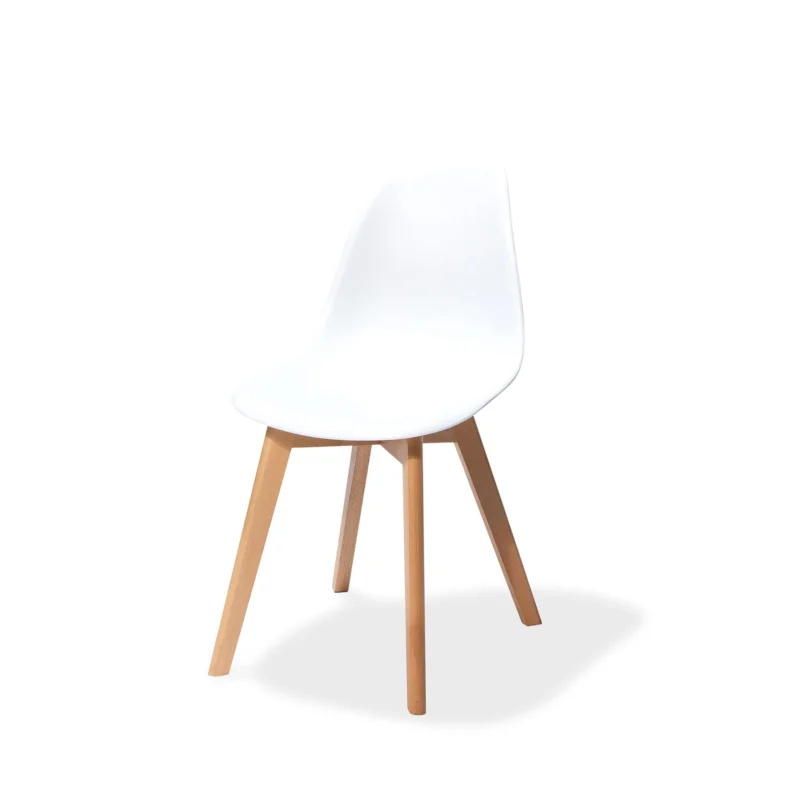 Chaise d'intérieur en polypropylène noire et pieds bois KEEVE VEBA Meilleur Choix