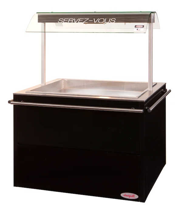 Vitrine chaude îlot en libre-service - Longueur 1410mm DOREGRILL Expédié Aujourd’hui