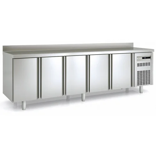 Populaire Table réfrigérée avec dosseret 5 portes profondeur 700 positif CORECO