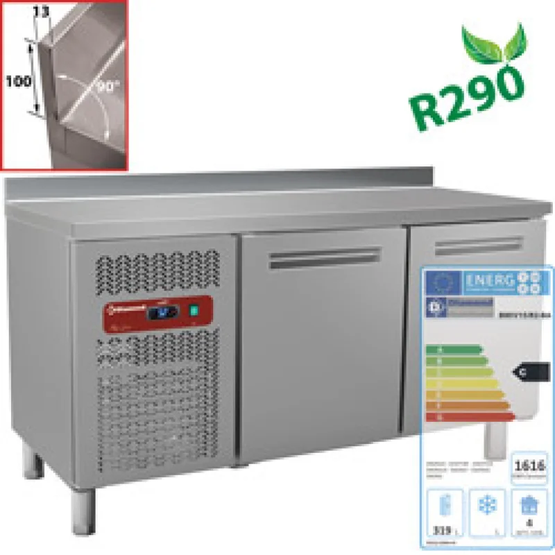 Promotion Saisonnière Table réfrigérée positive adossée 2 portes DIAMOND