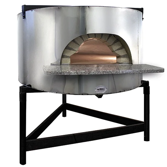 Four à pizza à bois 10 pizzas avec façade en inox AMBROGI Usine Directe