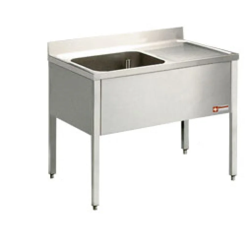 Paiement Sécurisé Plonge inox 1 bac égouttoir à droite 1200x600mm DIAMOND - L1210D/6-KD