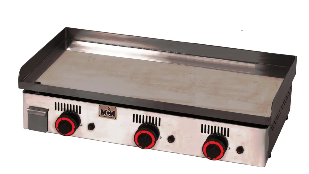 Plancha professionnelle gaz lisse 3 zones MCM Nouvel Arrivage