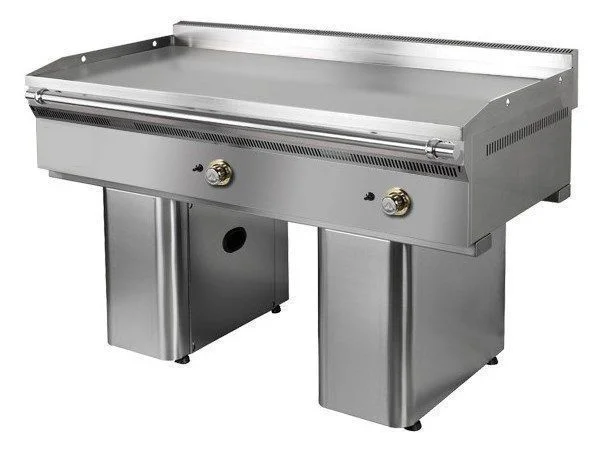 Plancha professionnelle Teppanyaki gaz 2 zones sur pieds MAINHO Offre Spéciale