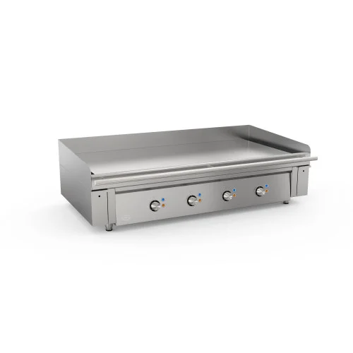 Plancha professionnelle électrique lisse chromée 4 zones MIRROR Prix Choc