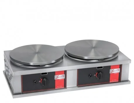 Crêpière gaz double diamètre 40cm SOFRACA - CR2CG40 Commande En Gros