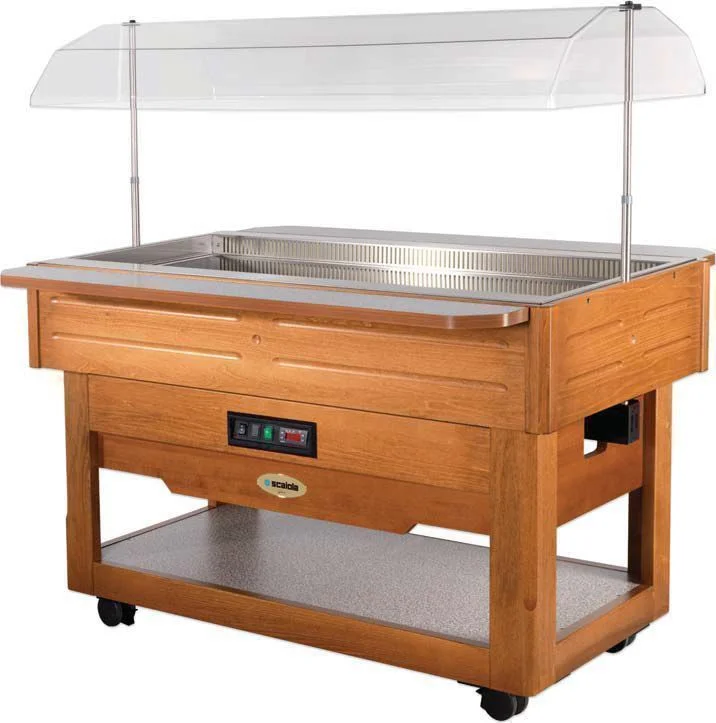Commander Maintenant Buffet réfrigéré central avec cuve pour bacs GN1/1 SCAIOLA