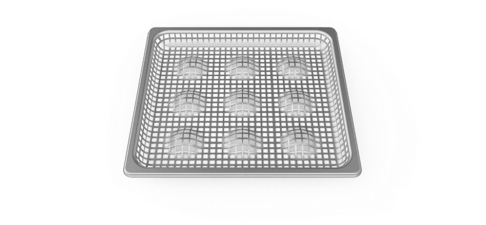 Commander Maintenant Plaque en inox perforée pour frites GN 2/3 POTATO.FRY