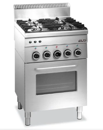Fourneau 4 feux vifs sur four électrique GN1/1 MBM profondeur 600mm Super Prix