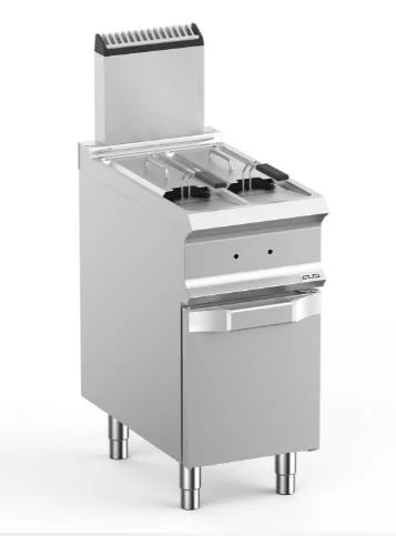 Satisfait Ou Remboursé Friteuse professionnelle à gaz 2x7 Litres sur coffre MBM - DOMINA PRO 700