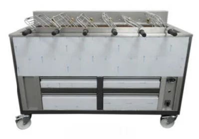 Barbecue en inox au Charbon Industriel professionnel 6 grilles rotatives IMPORMARTINHO Affaire À Saisir