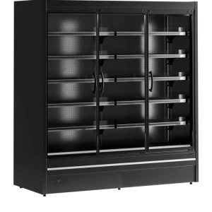 Vitrine réfrigérée verticale noire libre service portes battantes longueur 1955mm TEFCOLD Offre Limitée
