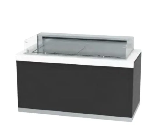 Vitrine réfrigérée ouverte basse avec cuve pour 4 bacs GN1/1 INFRICO - Série SELF-SERVICE - Gastrobuffets Satisfait Ou Remboursé
