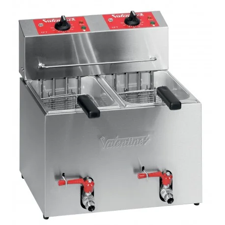 Promotion Saisonnière Friteuse professionnelle électrique à poser 2 x 5 Litres VALENTINE - Série TF