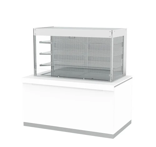Vitrine réfrigérée verticale libre service avec cuve pour 4 bacs GN1/1 INFRICO - Série SELF-SERVICE - Gastrobuffets Bon Marché