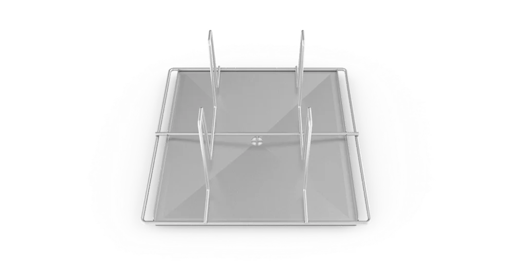 Plaque en inox avec supports verticaux pour 8 poulets entiers GN 2/3 POLLO.BLACK Nouvel Arrivage
