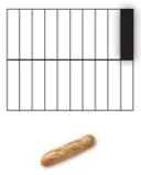 Grille en plastique 20 div 90-250gr 30x160mm Solde