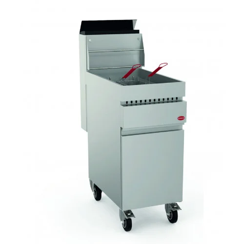 Friteuse professionnelle gaz 26 Litres sur placard avec filtration MIRROR Jusqu’à Épuisement Des Stocks
