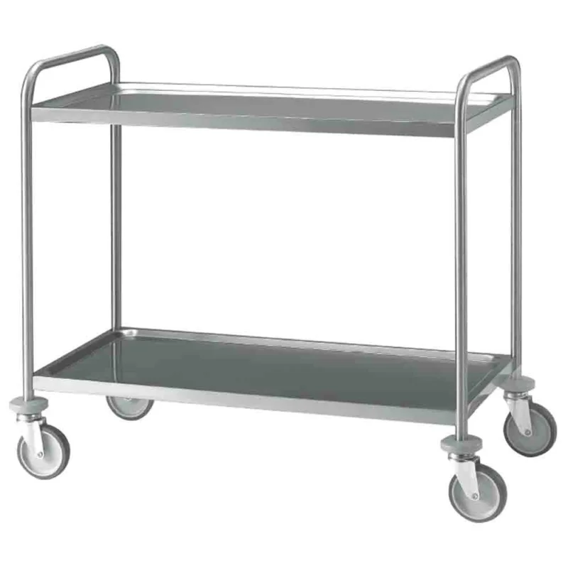 Acheter Direct Chariot de service inox 2 niveaux Longueur 800mm DIAMOND - CR2/80B
