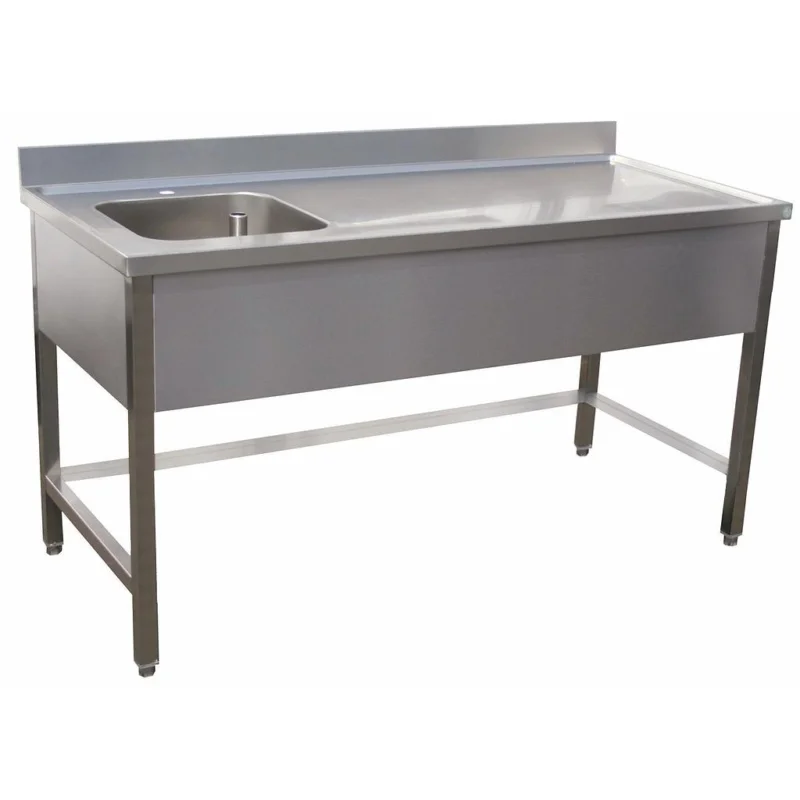 Table du chef inox cuve à gauche 1400x700mm BERTRAND - TCGX/1470 Acheter Direct