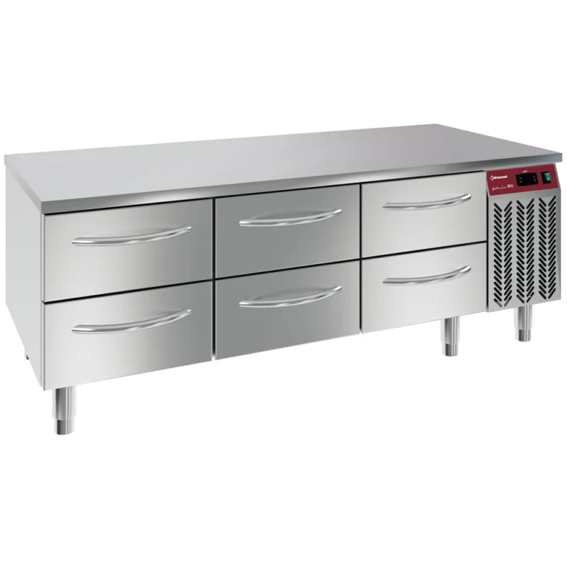 Soubassement réfrigéré 6 x 1/2 tiroirs GN1/1 longueur 1600mm DIAMOND Commander Maintenant