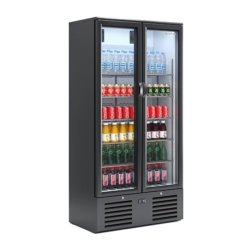 Commander Maintenant Armoire à boisson 2 portes vitrées 435 Litres noire INFRICO