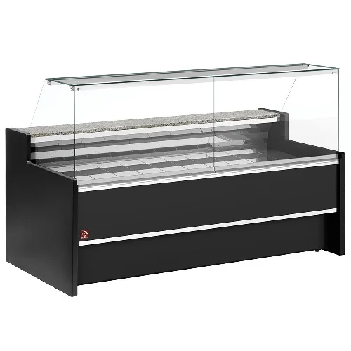 Vitrine réfrigérée à vitre droite Longueur 3000mm DIAMOND - FLORENCE NOIR Prix Réduit