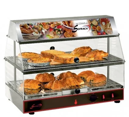 Vitrine chauffante à poser 2 niveaux SOFRACA Bon Marché