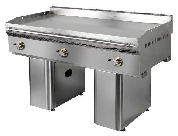 Plancha professionnelle Teppanyaki électrique 3 zones sur pieds Top Vente