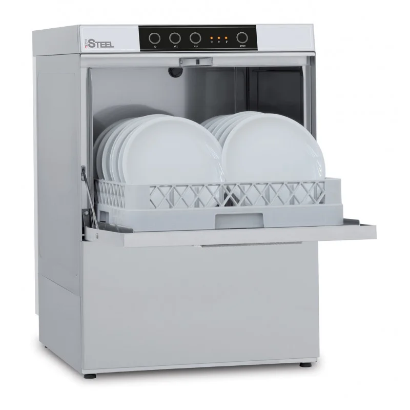 Lave-vaisselle professionnel avec pompe de vidange et adoucisseur COLGED - STEEL360APV1 Offre Limitée