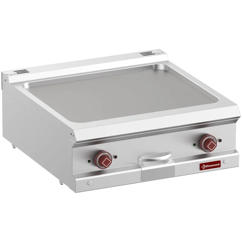 Super Prix Plancha professionnelle électrique lisse en fonte 2 zones DIAMOND profondeur 700mm