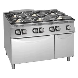 Fourneau 6 feux vifs sur four gaz GIORIK Soldes