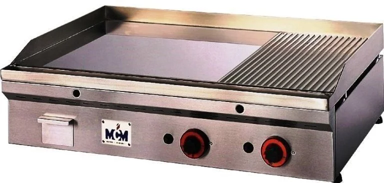 Prix Cassé Plancha professionnelle gaz lisse et rainurée 2 zones MCM