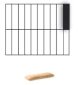 Grille téflon avec couteau en plastique 20 divisions ; 125 - 300gr ; 50x205mm Seulement Aujourd’hui