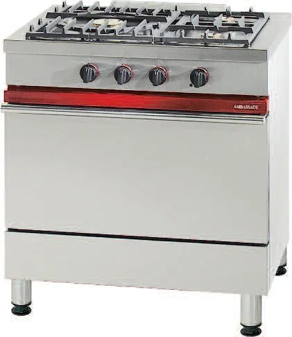 Fourneau 3 feux vifs sur four gaz AMBASSADE Nouvelle Collection